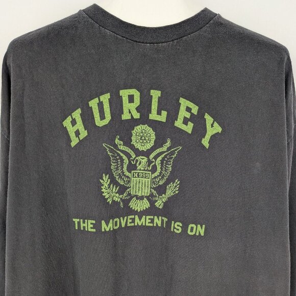 Vintage Hurley T Shirt Men Size 2XL Graphic Print Skater Grunge Distressed Surf - Picture 3 of 11